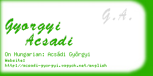 gyorgyi acsadi business card