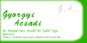 gyorgyi acsadi business card